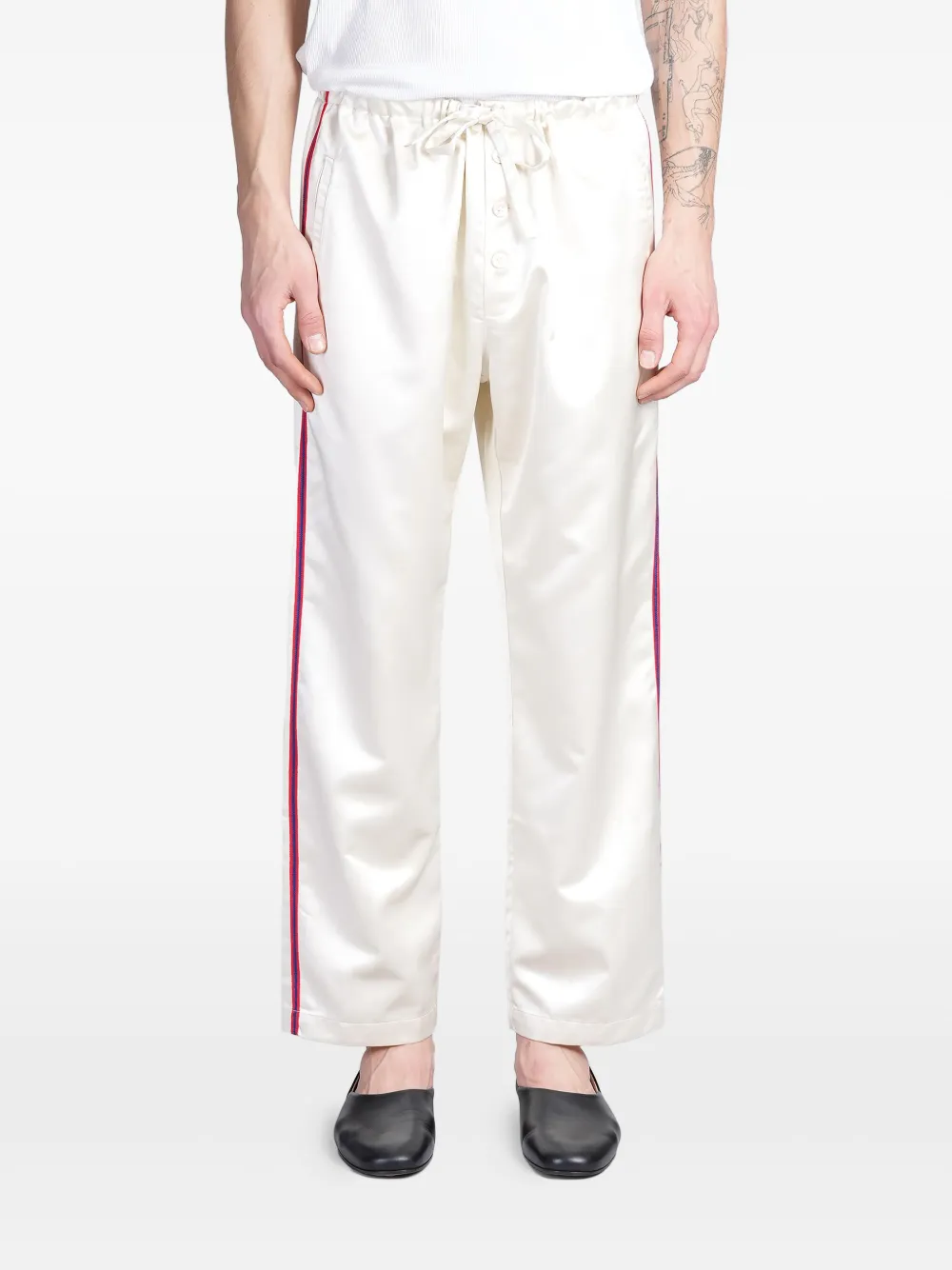 strap-detail track pants