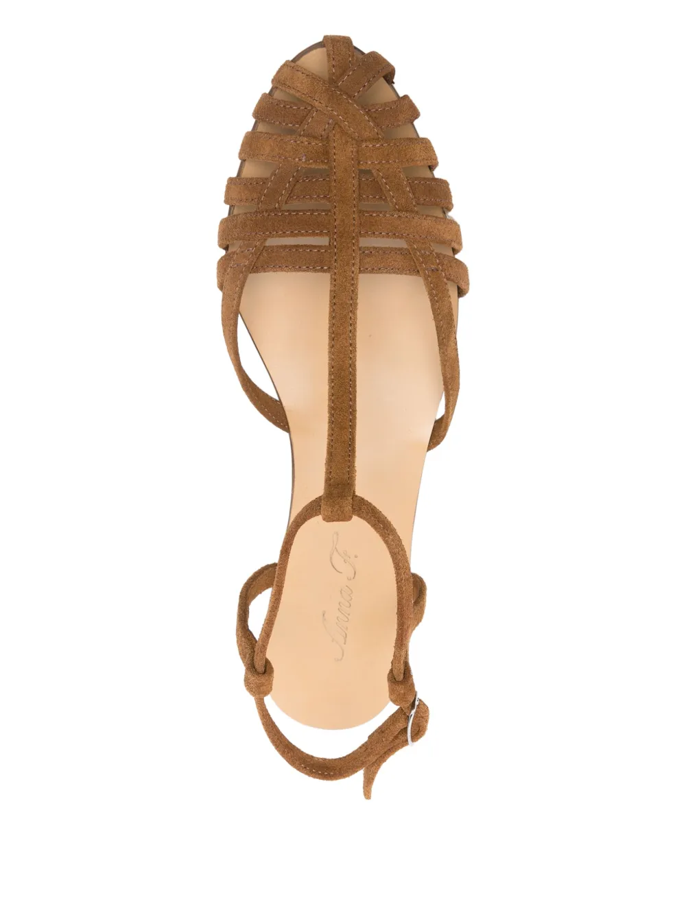 Anna F. suede sandals Brown