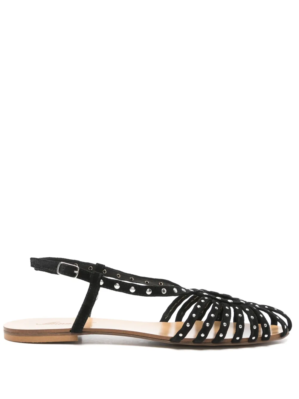 Anna F. suede sandals Black