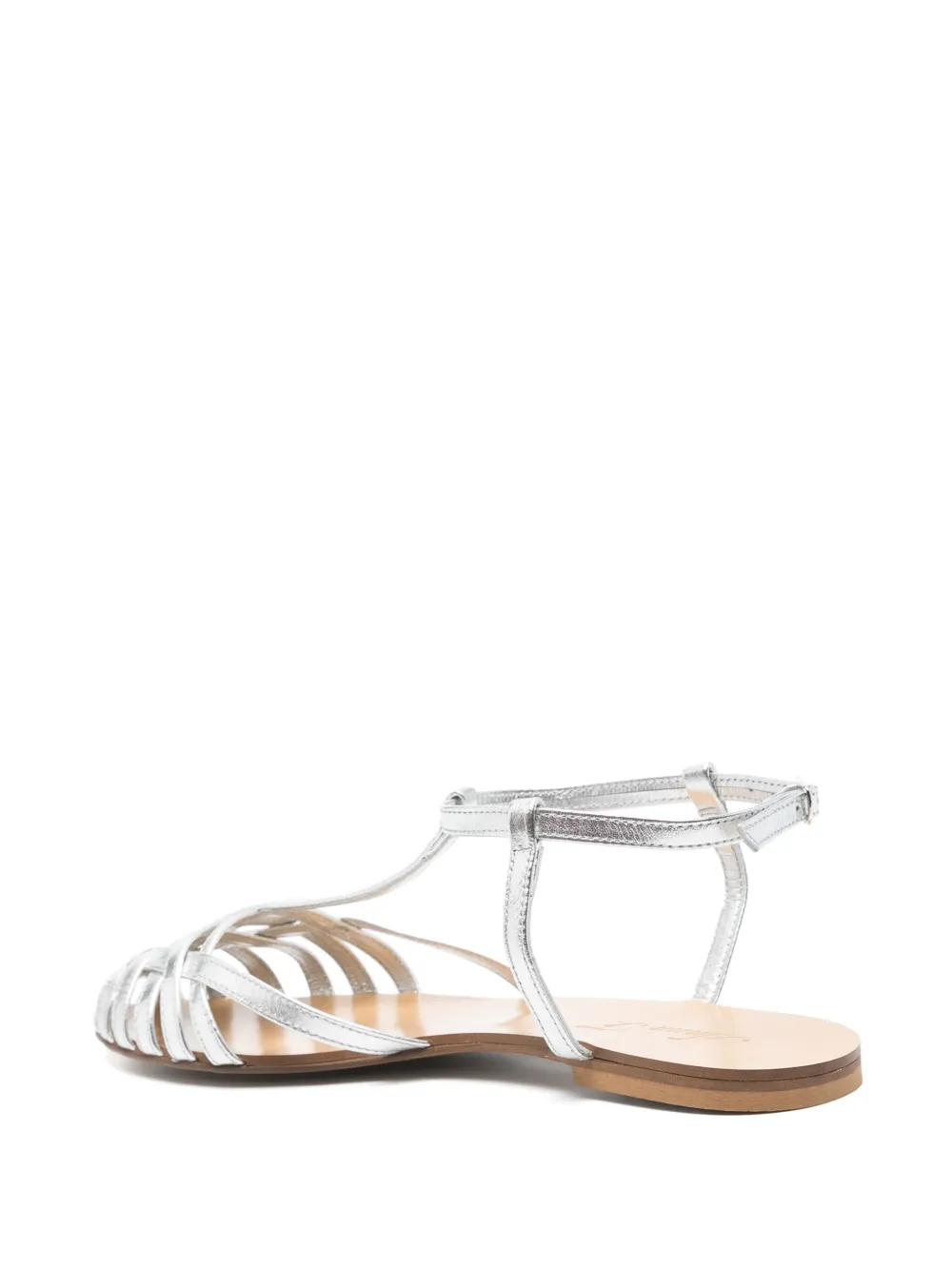 Anna F. leather sandals Silver