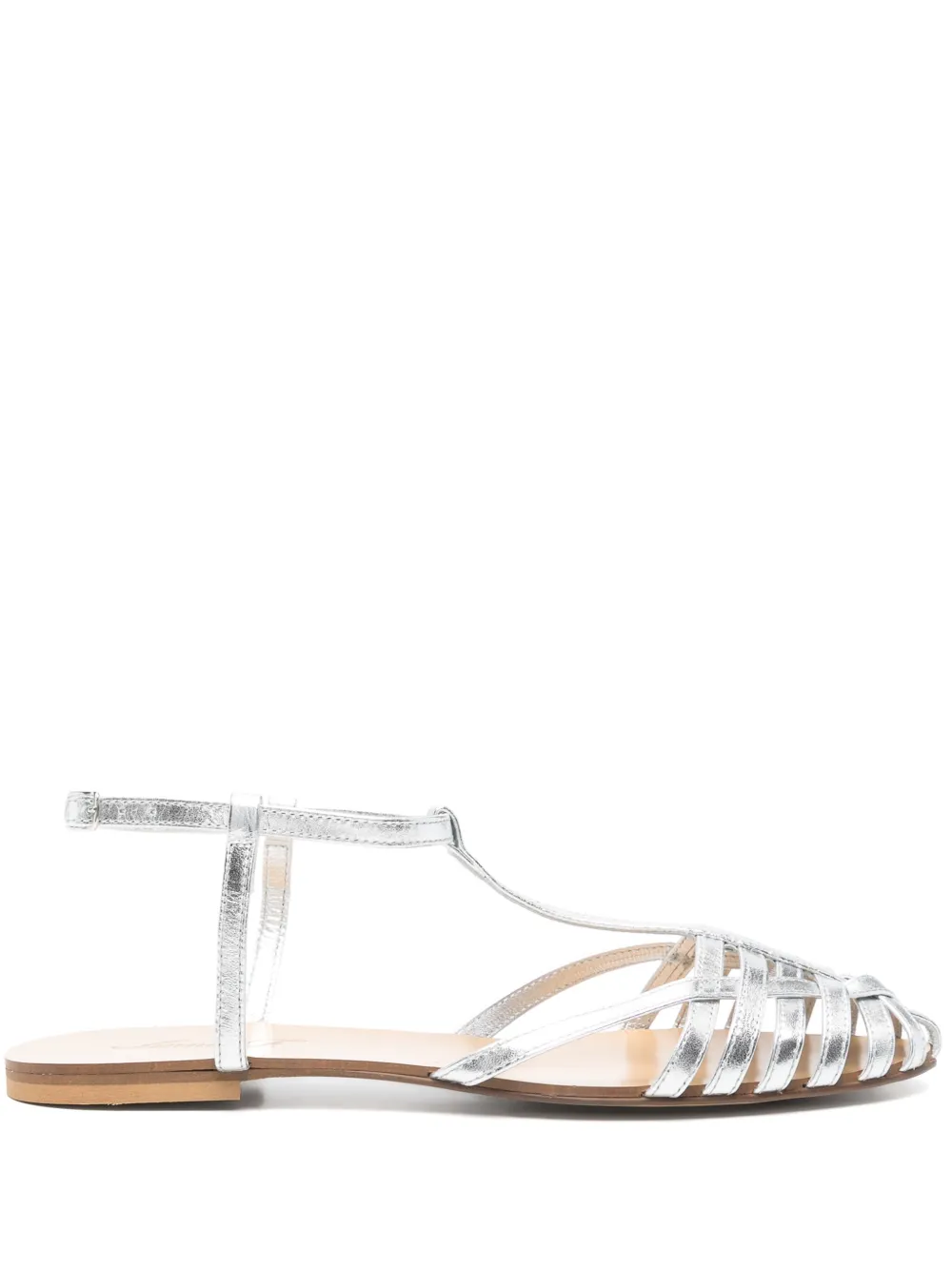 Anna F. leather sandals Silver
