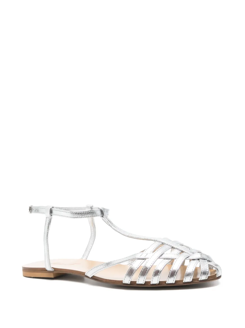 Anna F. leather sandals - Zilver