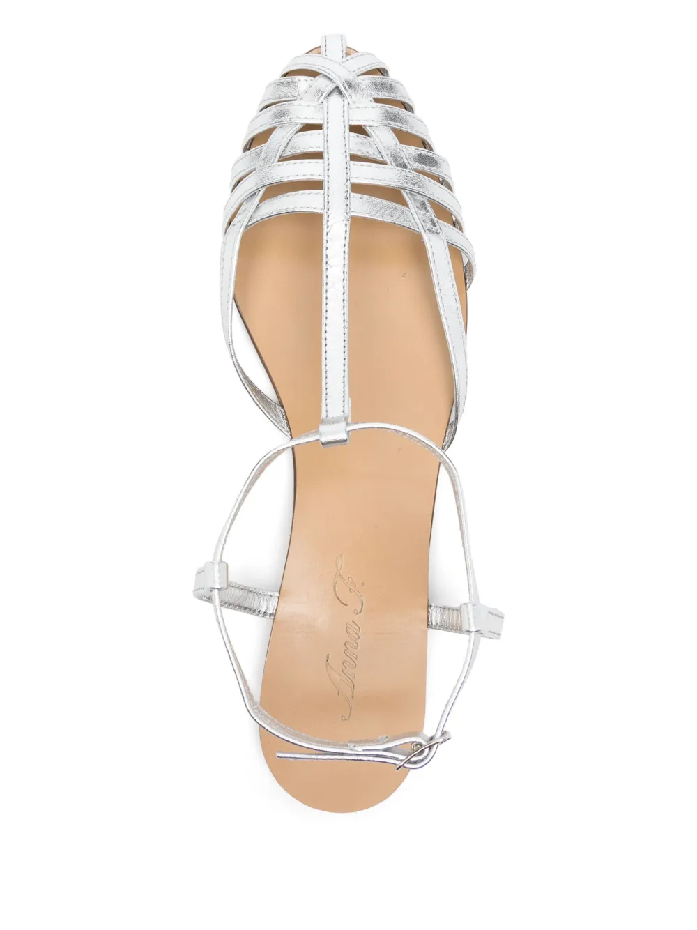 Anna F. leather sandals Silver