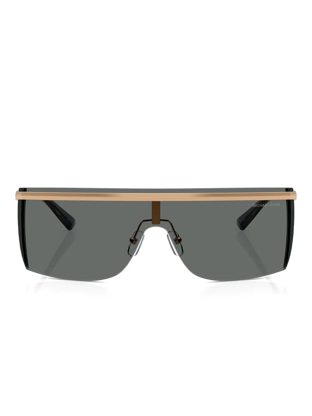Michael Kors Palisades Sonnenbrille mit Shield-Gestell - Gold