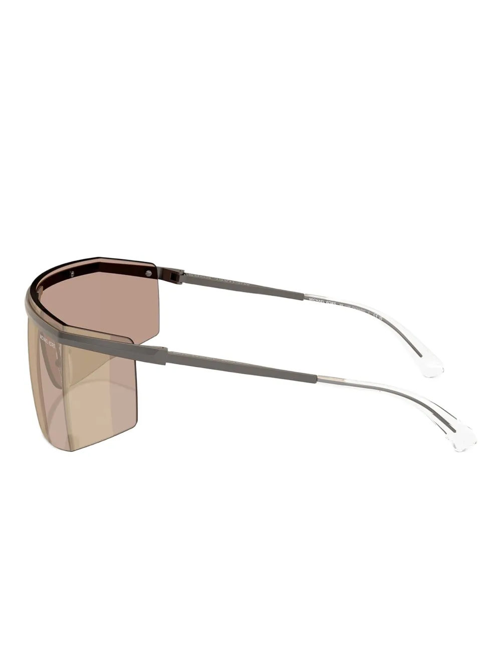 Michael Kors Zonnebril met metalen schild montuur Grijs