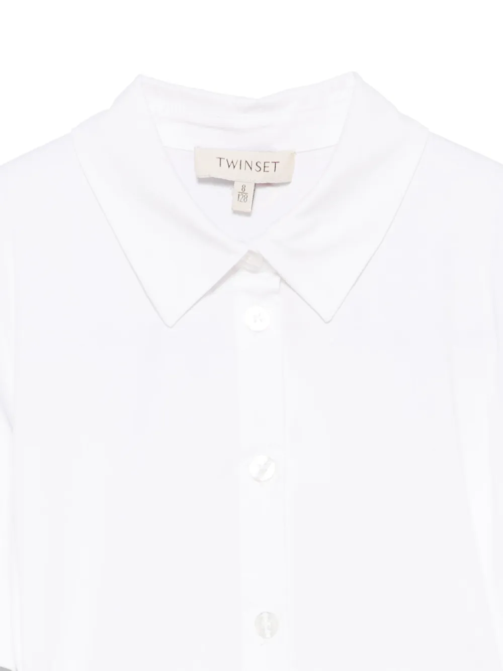 TWINSET Kids Jurk met logo-applicatie Wit