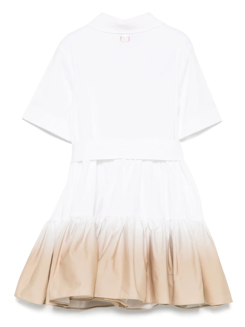 TWINSET Kids Jurk met logo-applicatie Wit