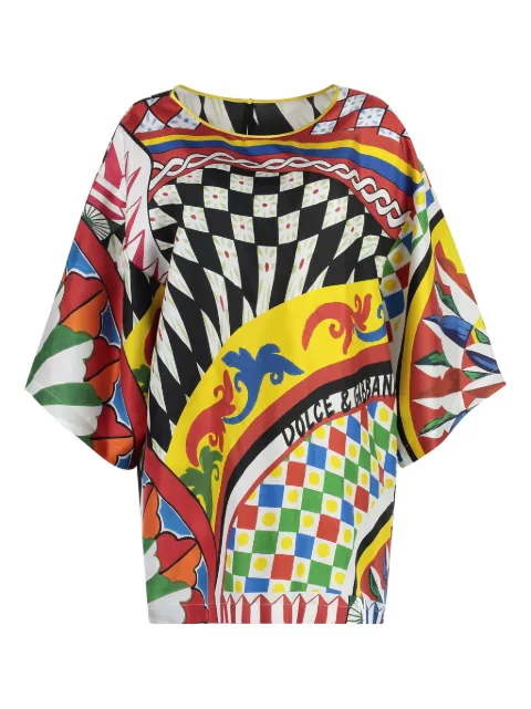 Dolce & Gabbana printed silk blouse