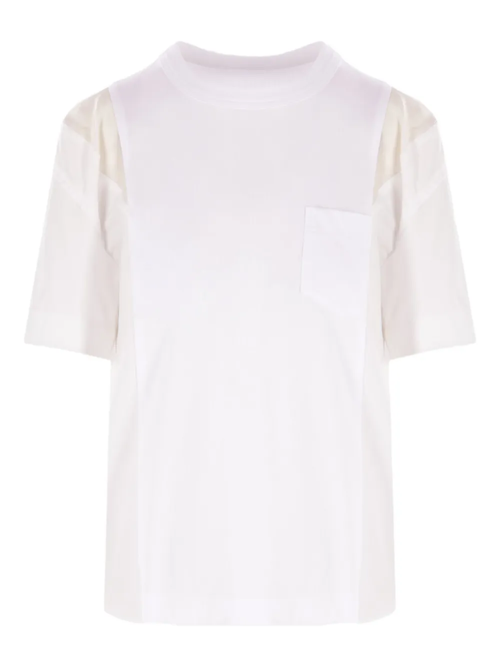 sacai パネル Tシャツ - ホワイト sacai パネル Tシャツ - ホワイト