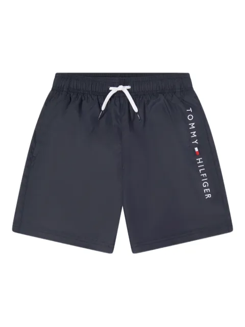 Tommy Hilfiger Junior shorts de playa con logo bordado