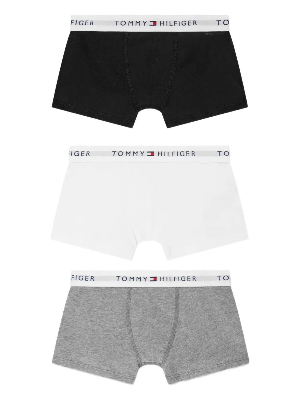 Tommy Hilfiger Junior ロゴウエスト ボクサーパンツ セット - ホワイト Tommy Hilfiger Junior ロゴウエスト ボクサーパンツ セット - ホワイト