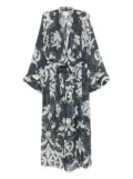 Forte Forte floral-print coat - Blue