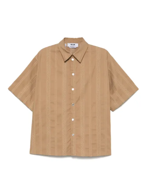 MSGM embroidered shirt