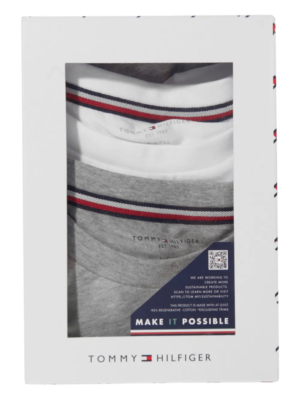 Tommy Hilfiger Junior Twee katoenen T-shirts Wit