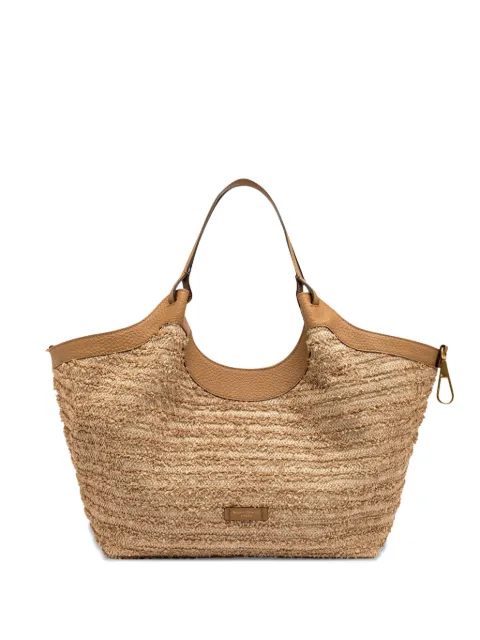 GIANNI CHIARINI tote Dua de paja entretejida