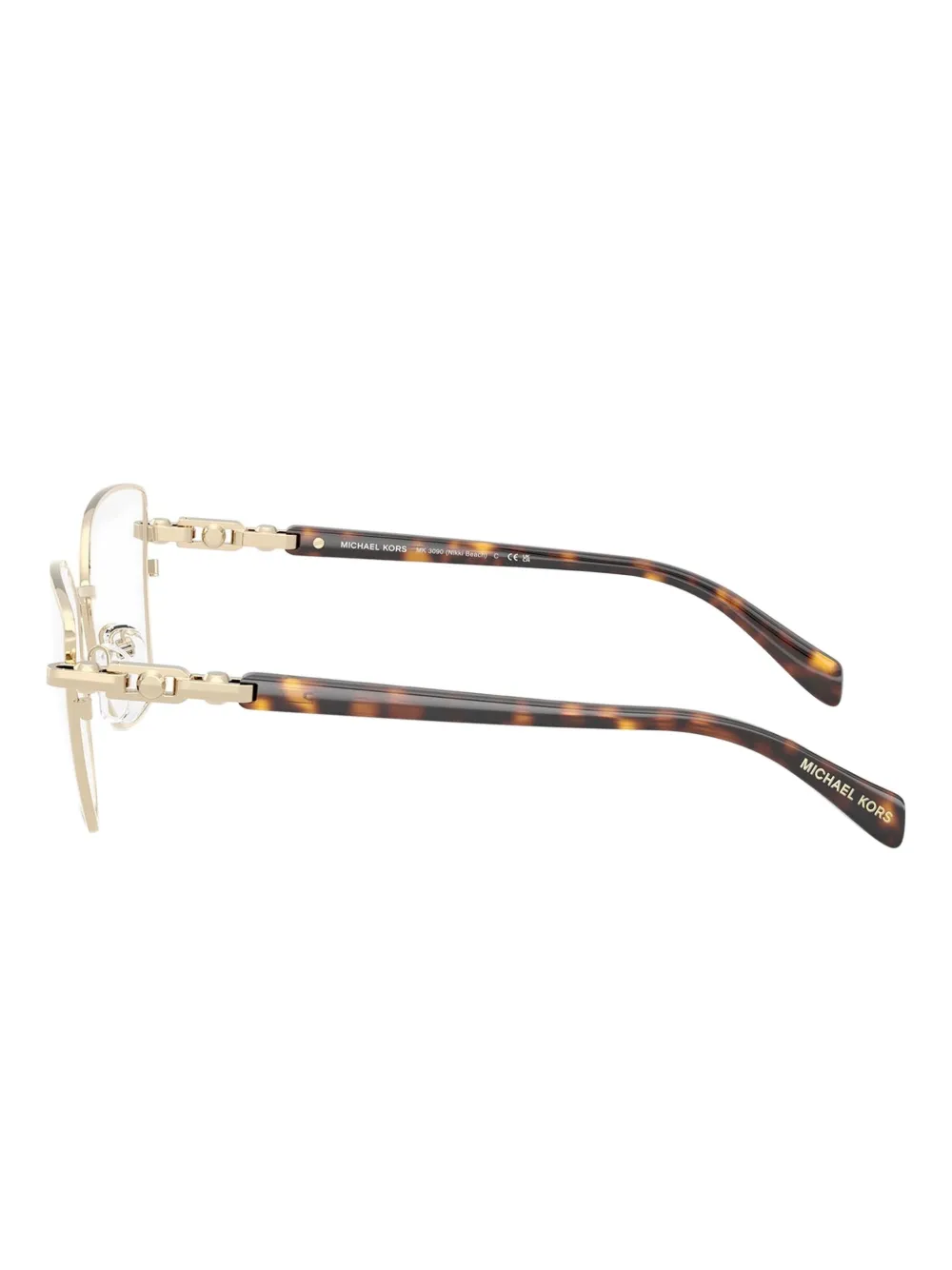 Michael Kors Bril met geometrisch montuur Goud