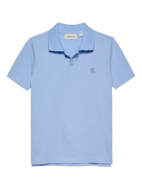 Calvin Klein Kids stretch-cotton polo shirt