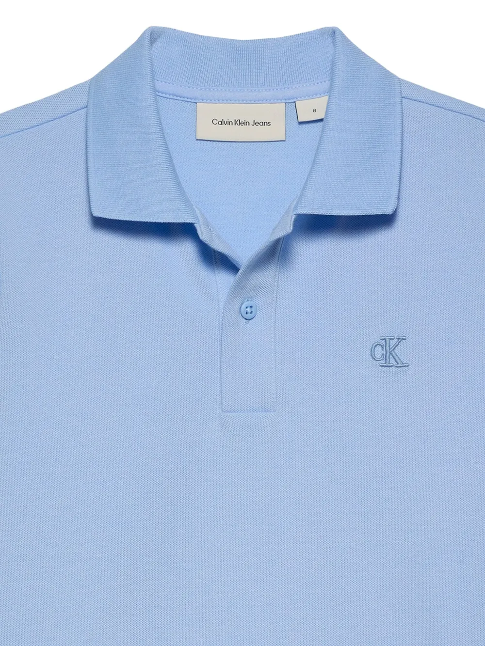 Calvin Klein Kids Poloshirt van stretch-katoen Blauw