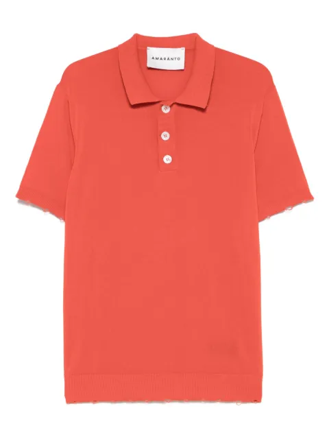 Amaranto fine-knit polo shirt