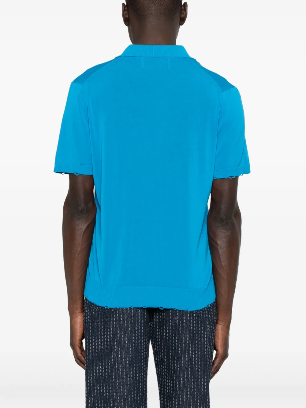 AMARANTO FINE-KNIT POLO SHIRT 