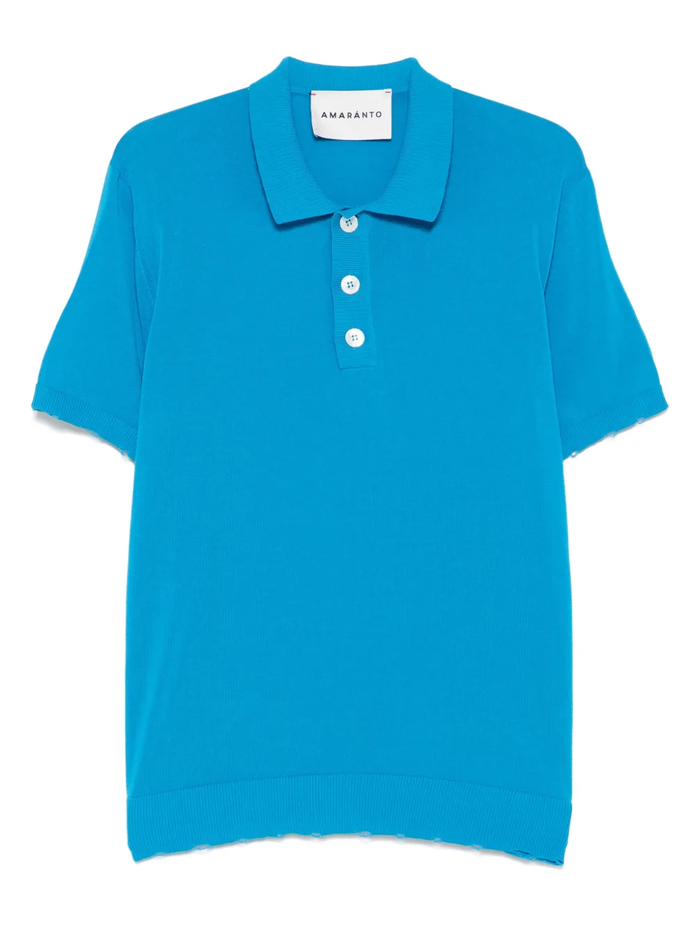 AMARÁNTO fine-knit polo shirt | Blue | Image 1