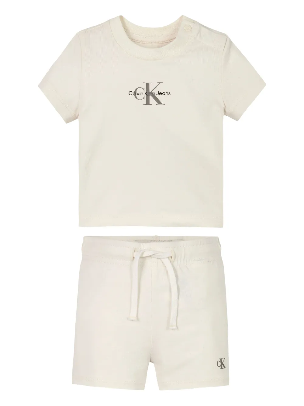 Calvin Klein Kids Shorts met logo Beige