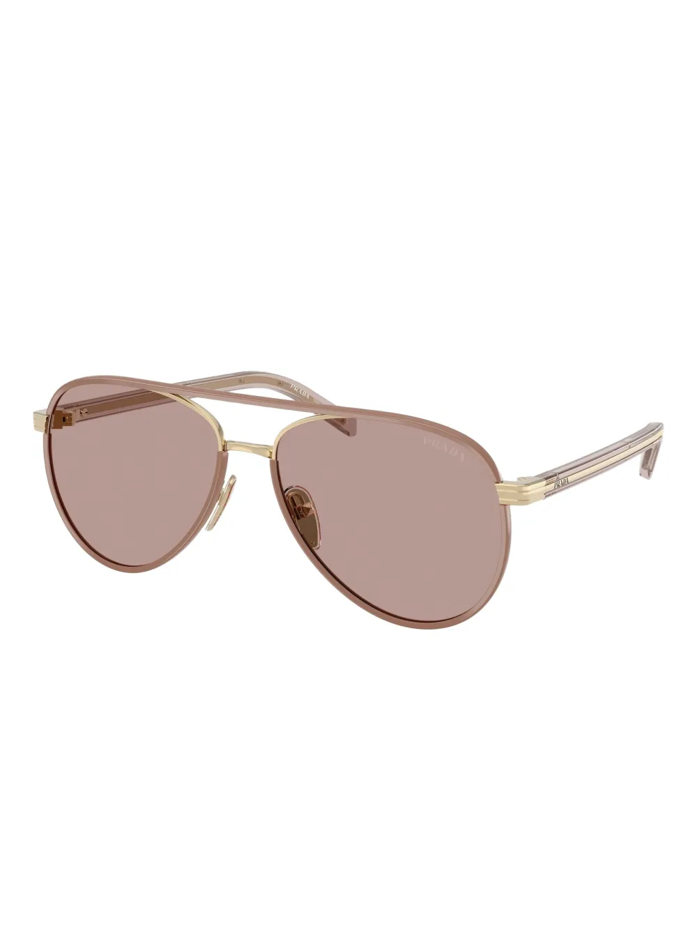 Prada Eyewear Zonnebril met dubbele neusbrug - Roze