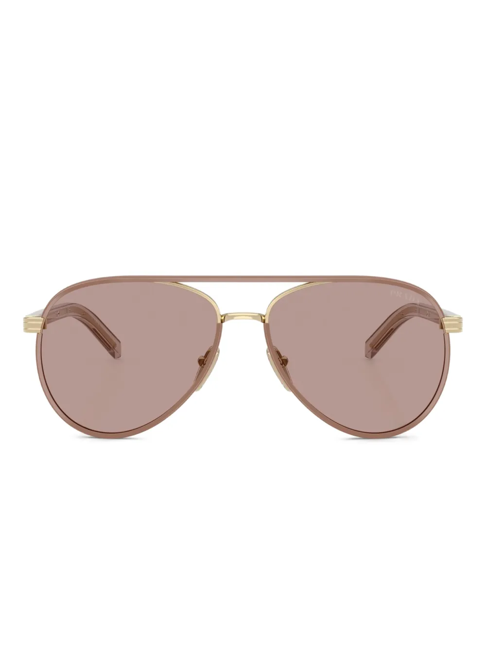 Prada Eyewear Zonnebril met dubbele neusbrug Roze