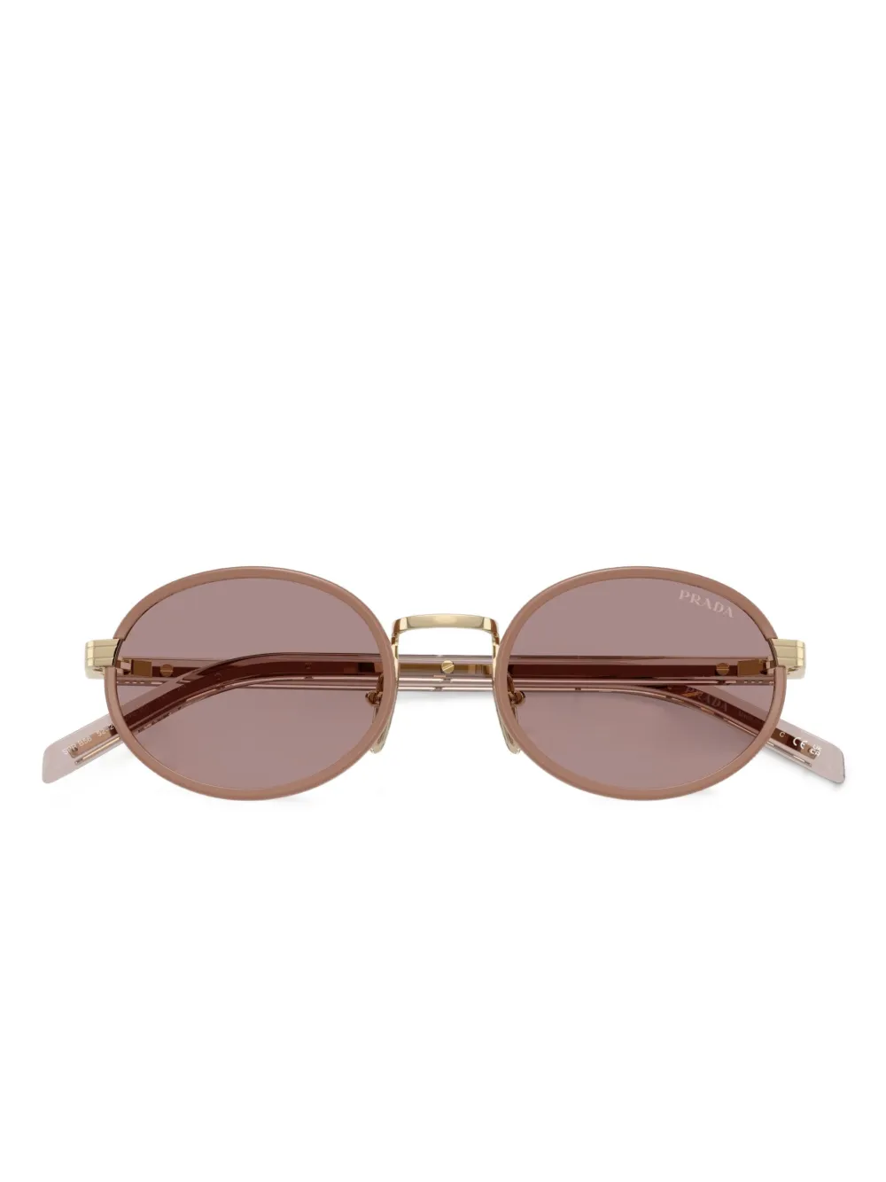 Prada Eyewear Zonnebril met rond montuur Roze