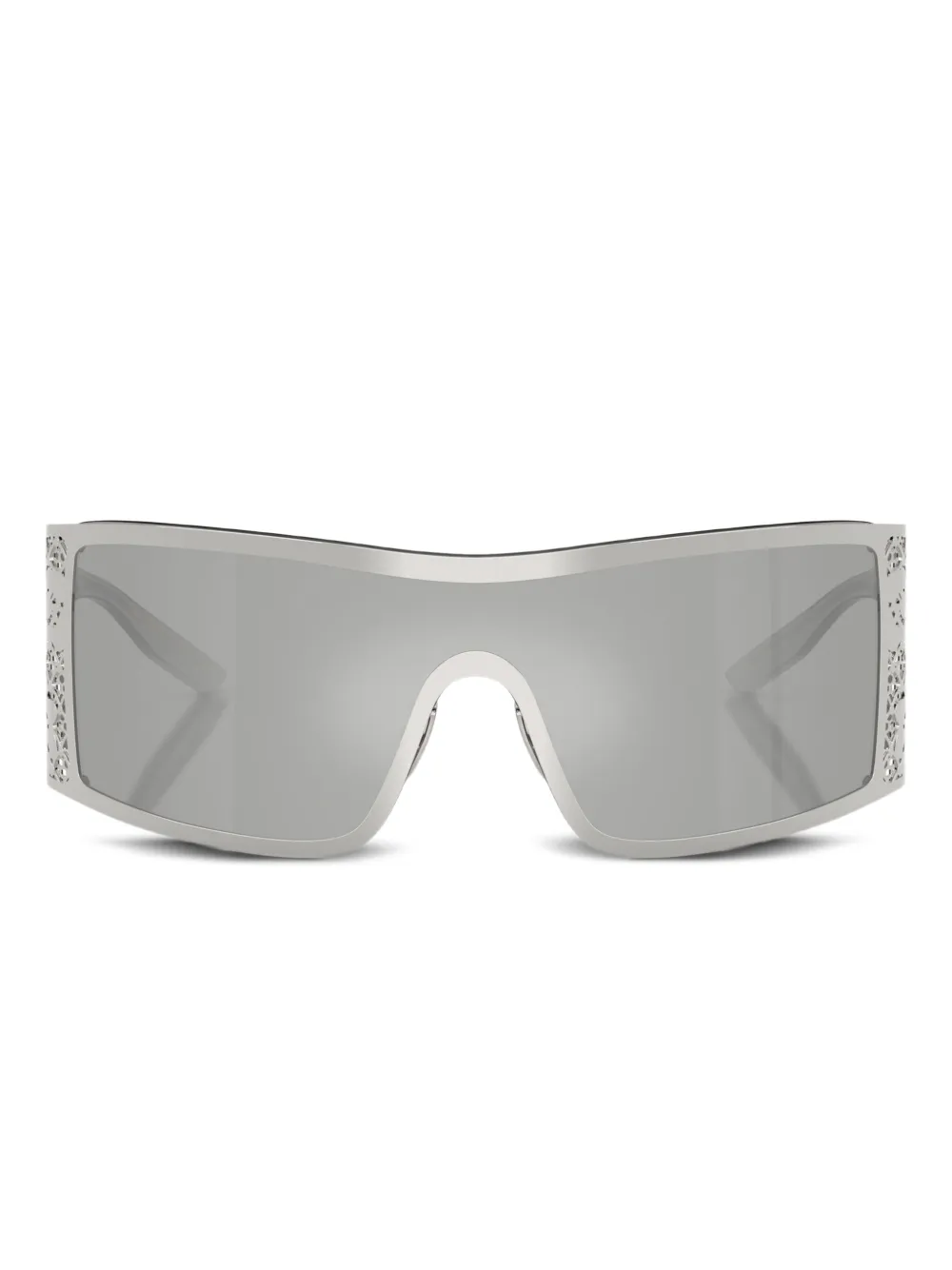 Dolce & Gabbana Eyewear Zonnebril met schild montuur Zilver