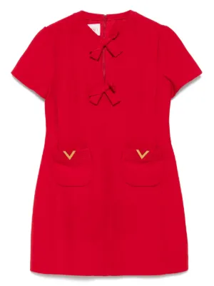 Valentino Garavani Crepe Couture ミニドレス | レッド | FARFETCH JP