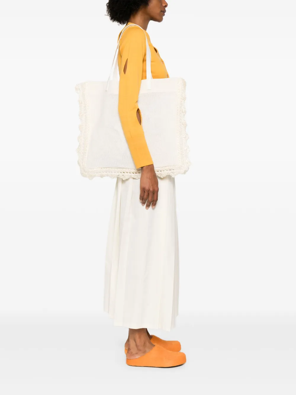 JW Anderson Gehaakte shopper - Beige