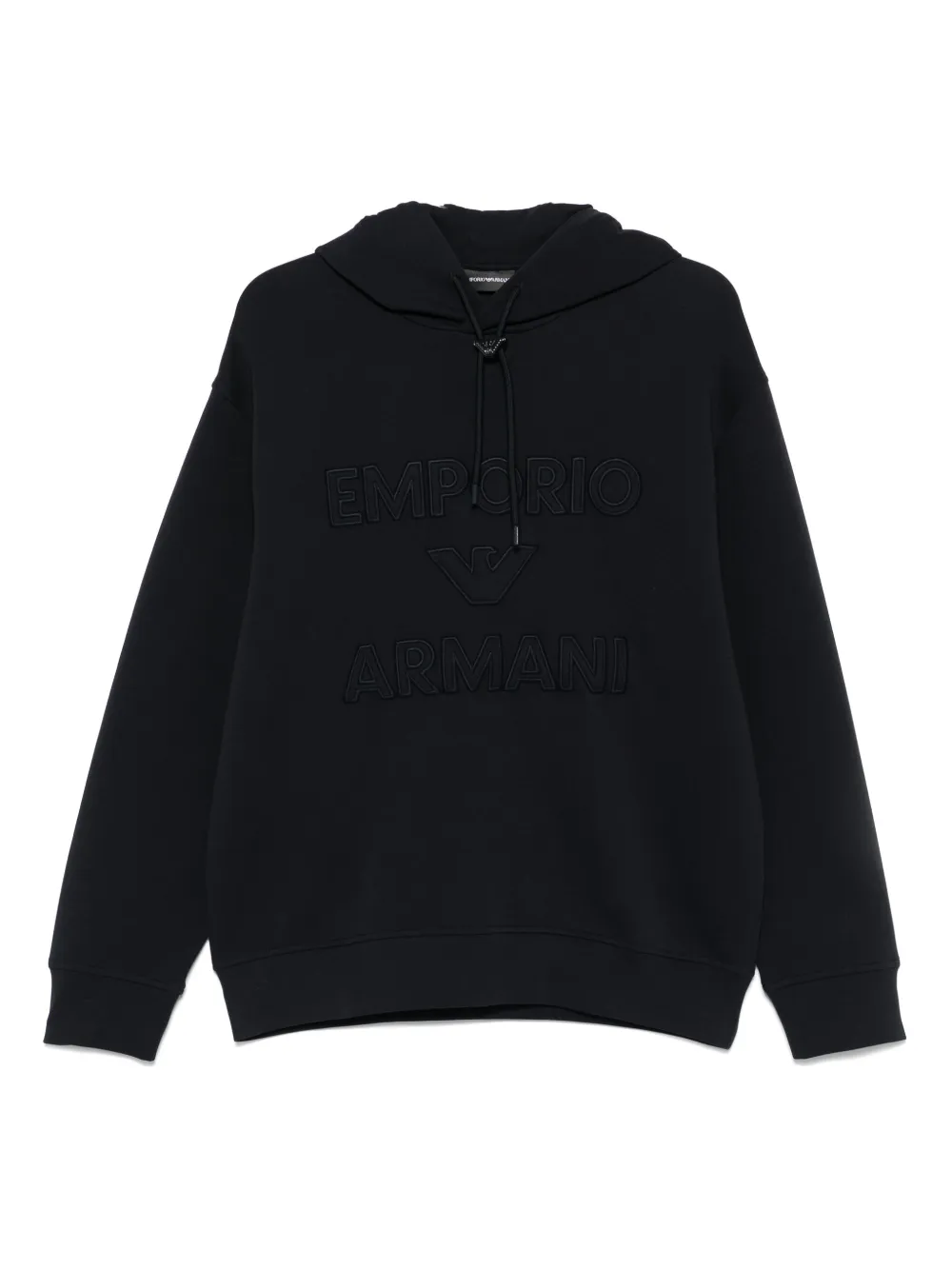 Emporio Armani ロゴアップリケ パーカー - ブルー Emporio Armani ロゴアップリケ パーカー - ブルー