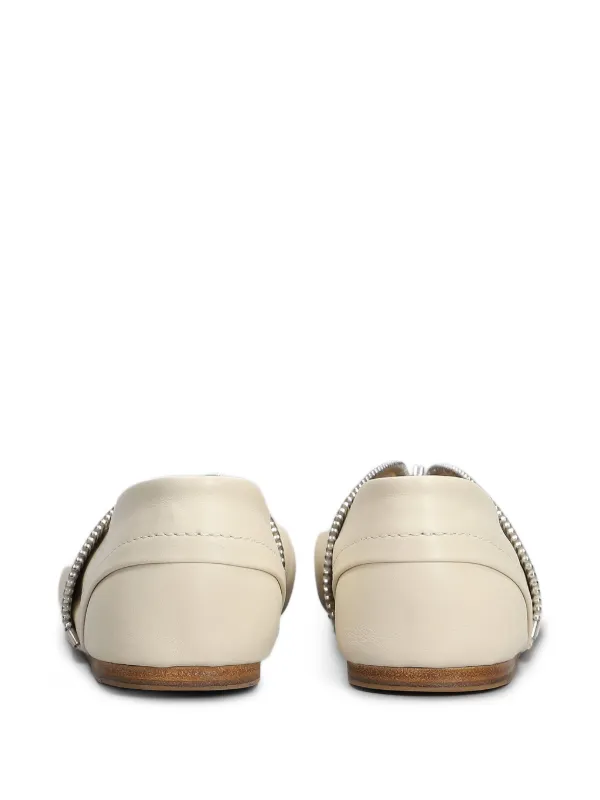 JW Anderson ジップディテール フラットシューズ | ニュートラル