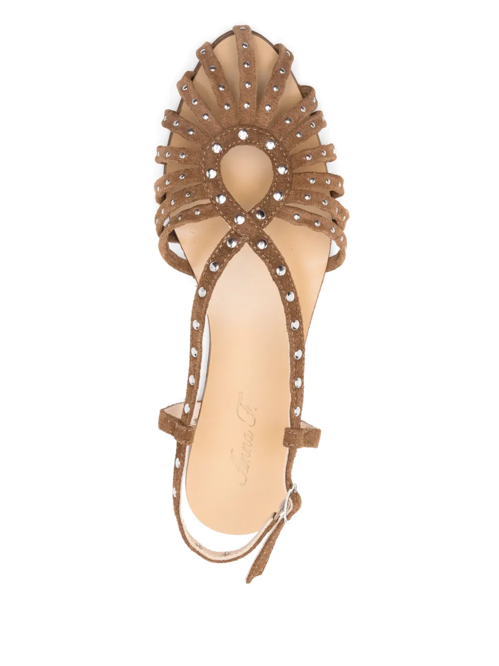 Anna F. suede sandals Brown