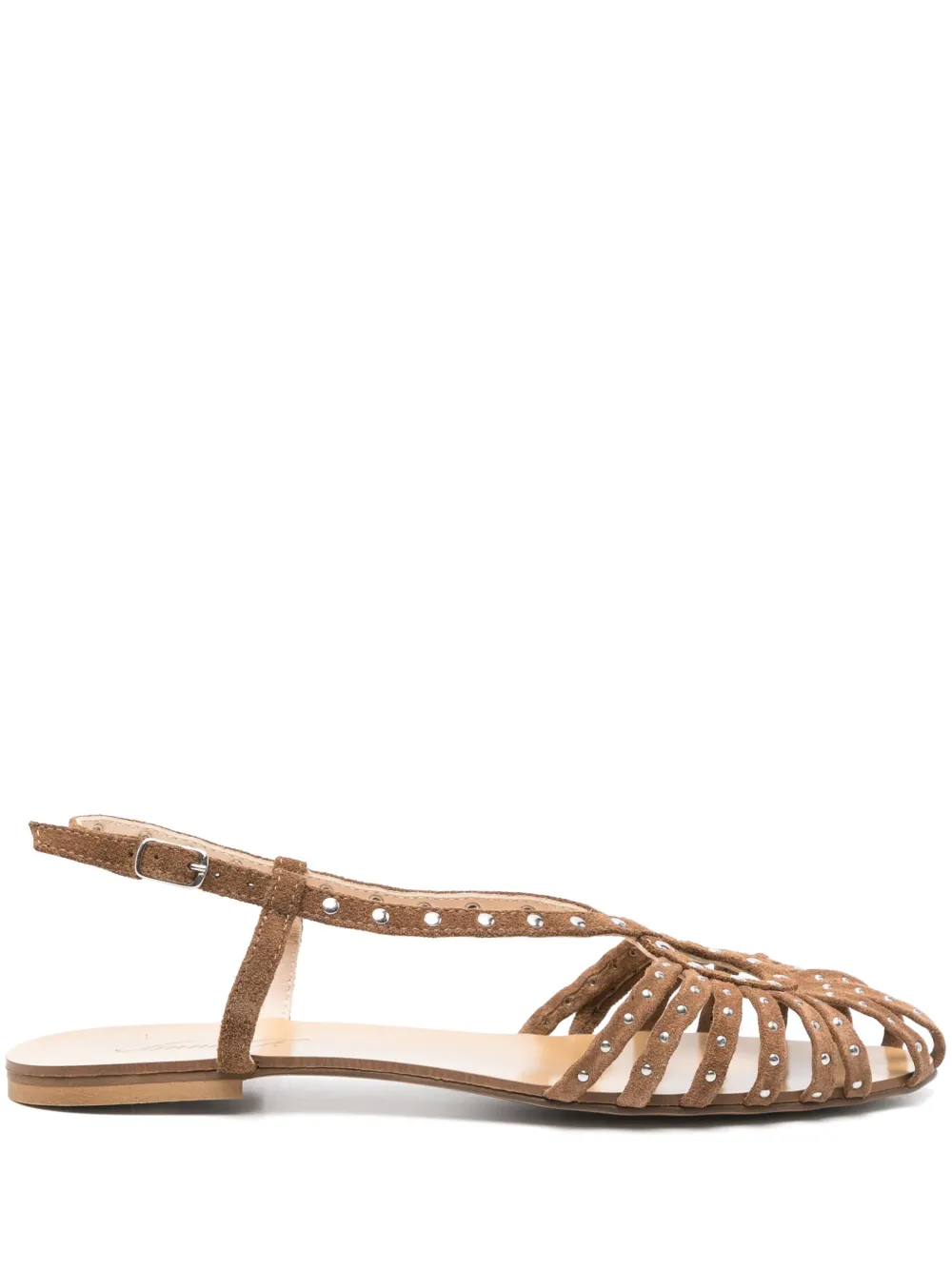 Anna F. suede sandals Brown