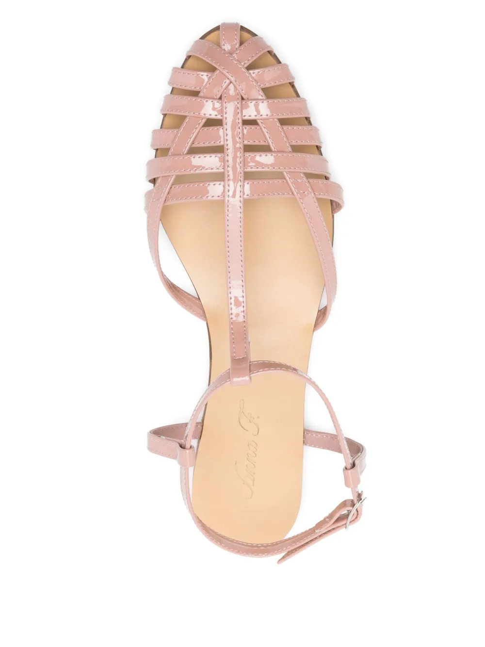 Anna F. Leren sandalen Roze
