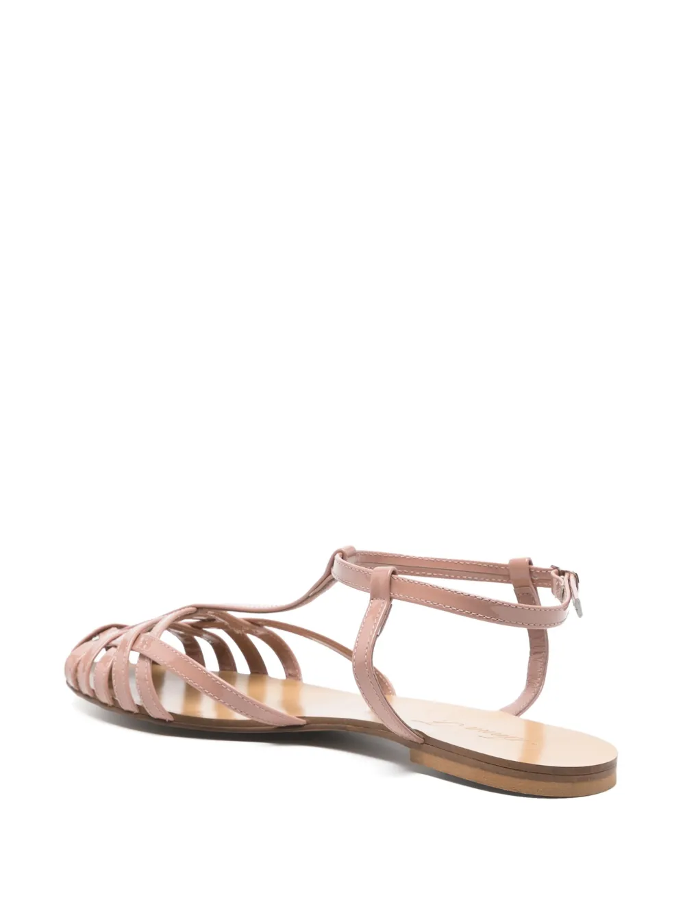 Anna F. Leren sandalen Roze