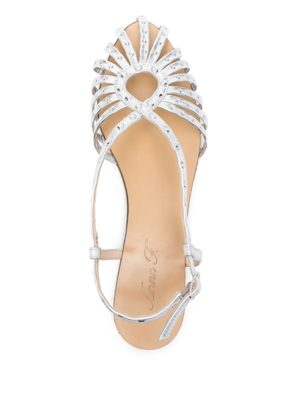 Anna F. Camelia sandals Silver