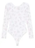 Fiorucci floral-print bodysuit - White