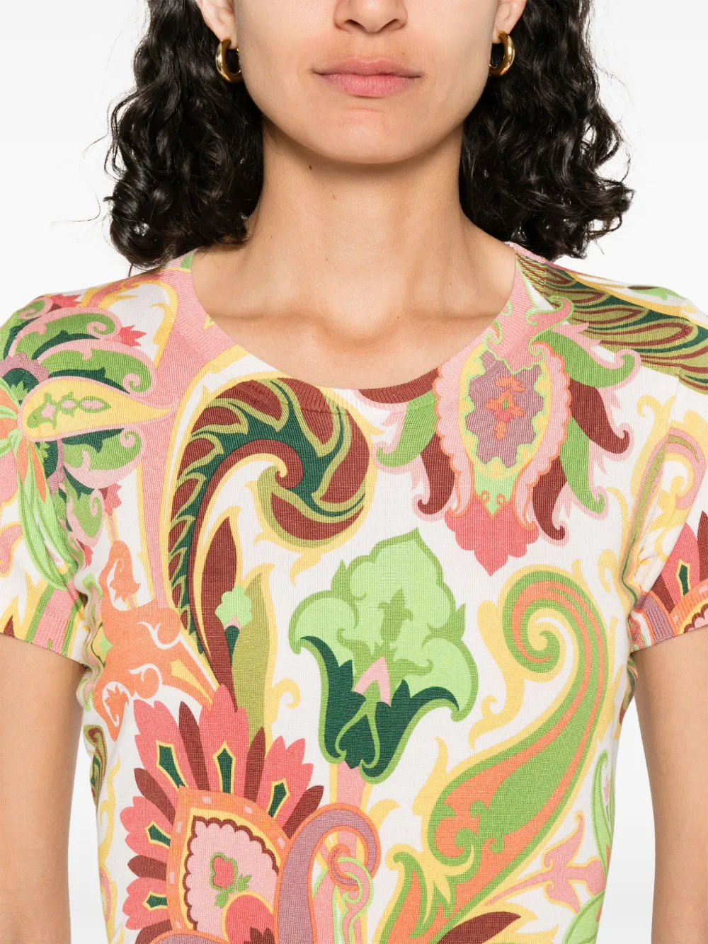 Shop Etro Paisley-print T-shirt
