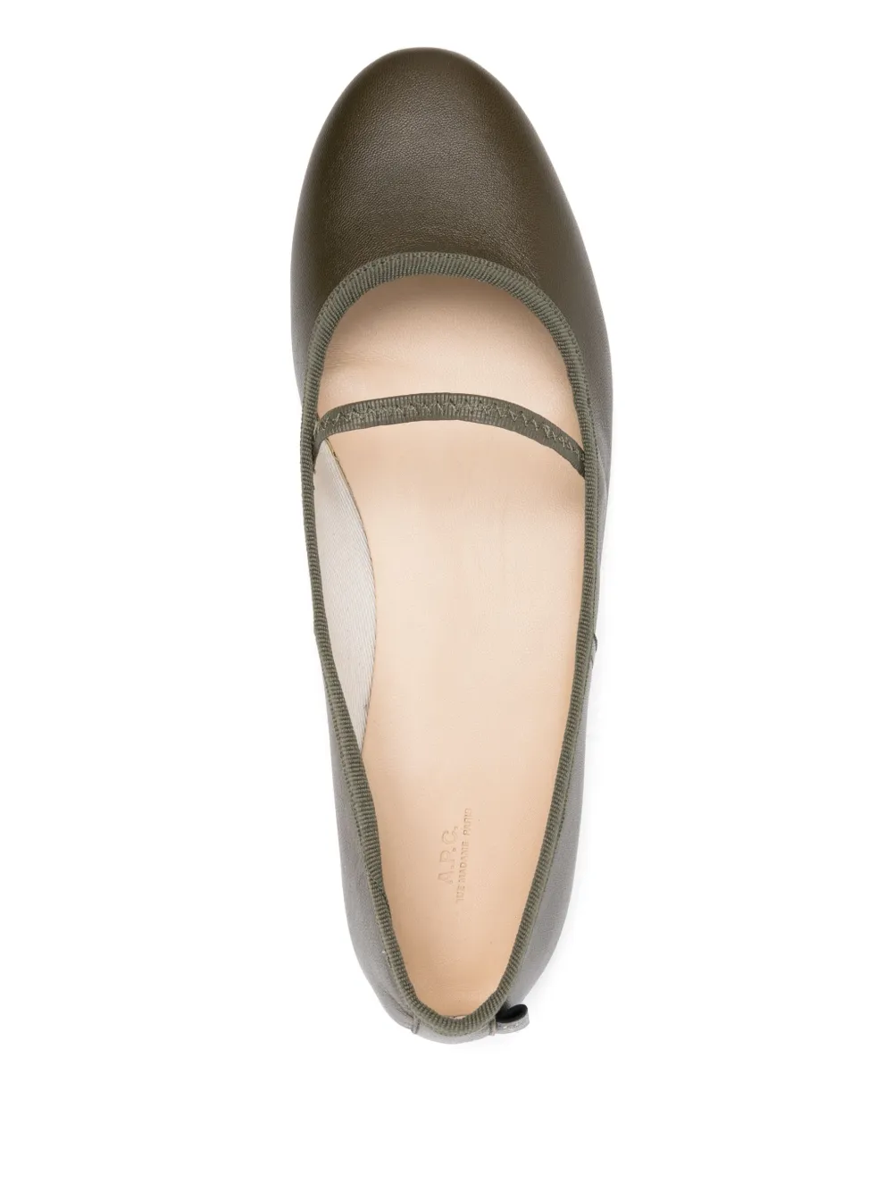 A.P.C. leather ballet flats Groen