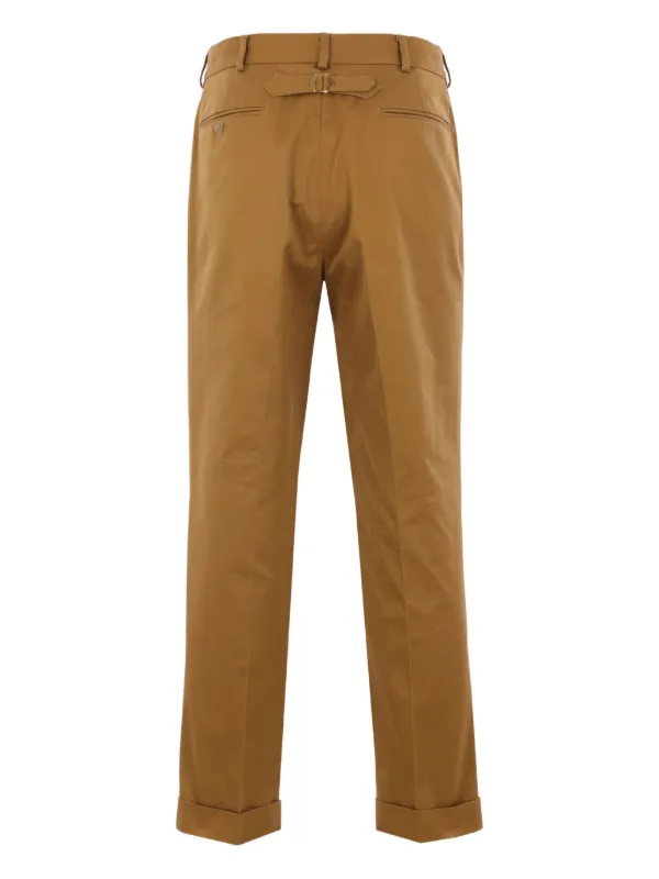 パンツ A.PRESSE Dress Chino Trousers BROWN 1 Cotton Chino Cinch-Back Pants - Khaki | J.Press
