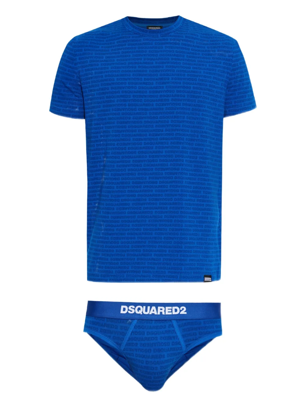 DSQUARED2 T-shirt en boxershorts met logo Blauw