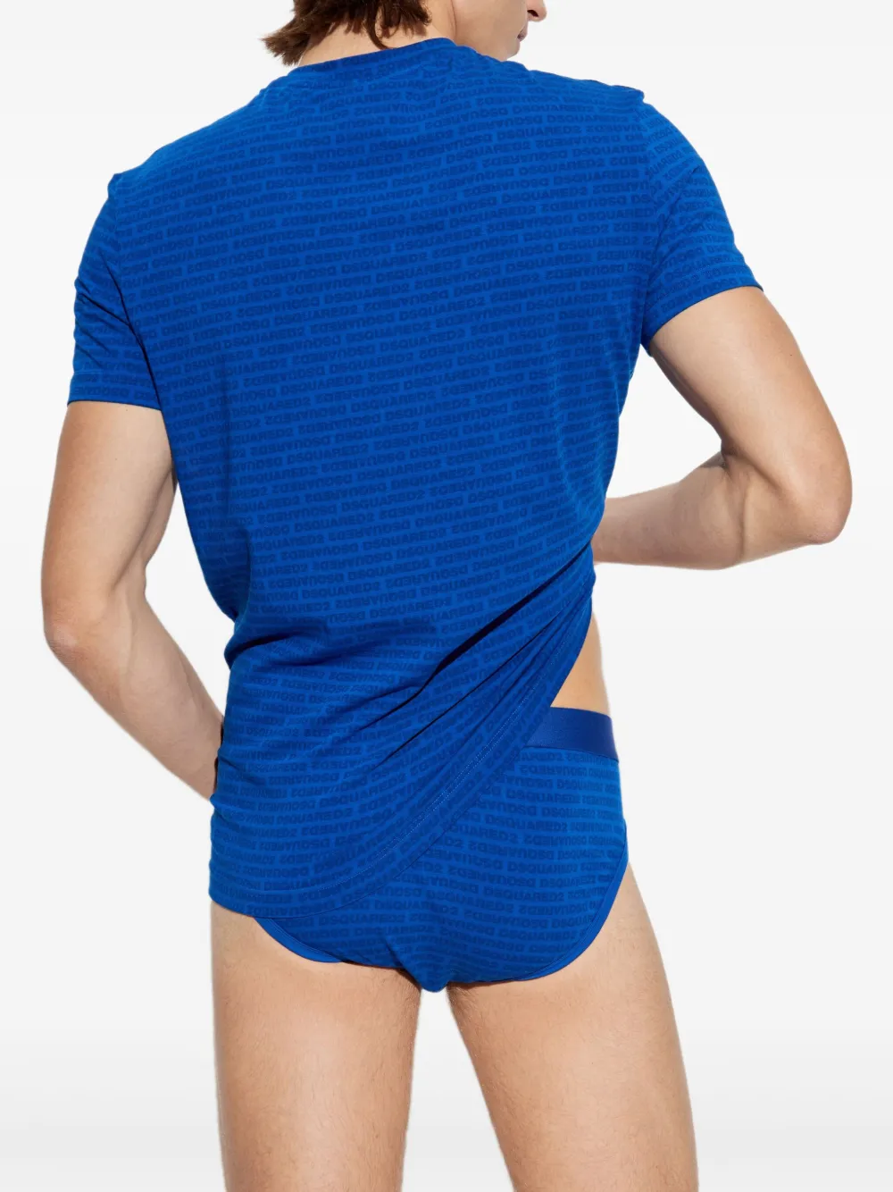 DSQUARED2 T-shirt en boxershorts met logo Blauw