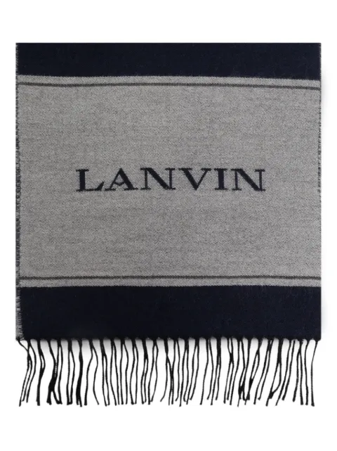 Lanvin mascada con logo en jacquard
