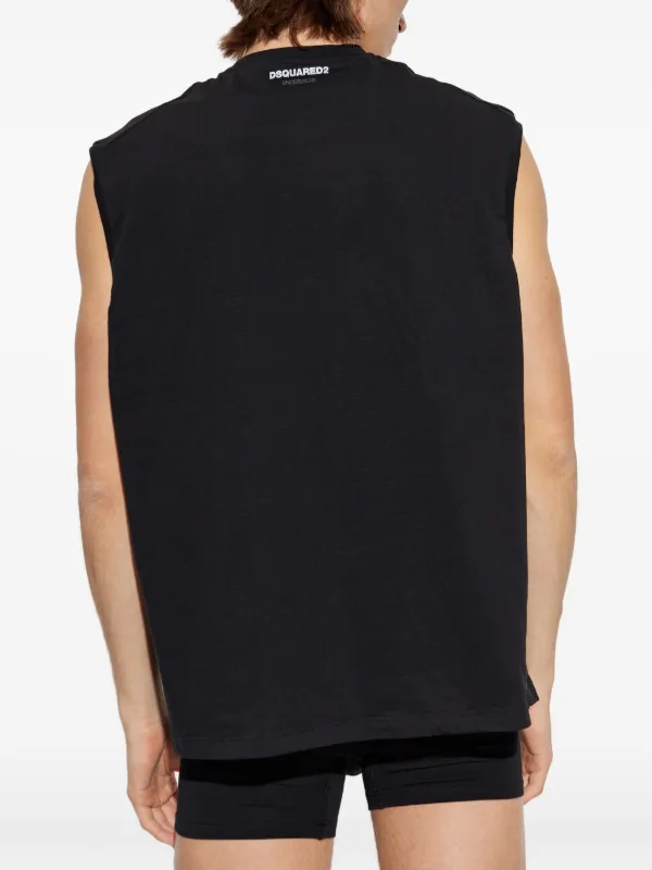 DSQUARED2 タンクトップ ブラック ノースリーブ 美品 DSQUARED2 ブラックC1964 ノースリーブ タンクトップ - メルカリ