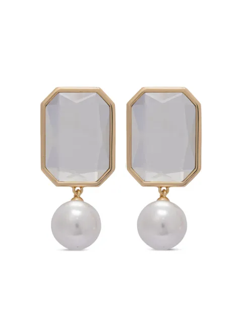 Self-Portrait crystal-embellished earrings 