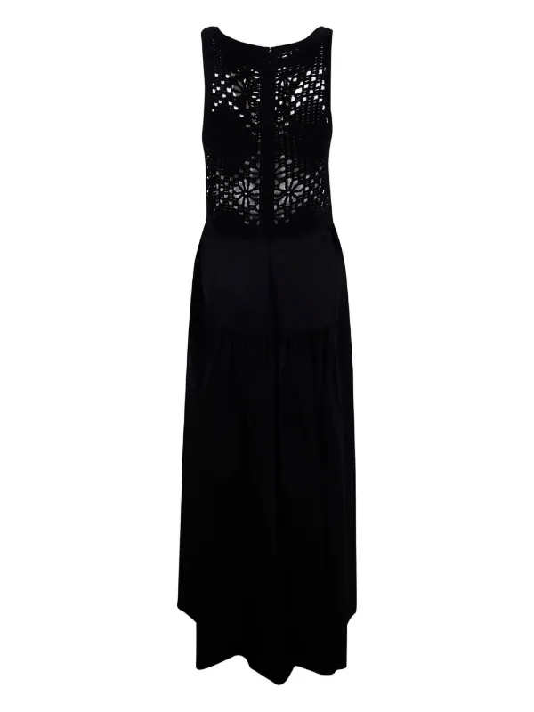 TWINSET☆ニットドレス★ブラック TWINSET crochet-panelled Maxi Dress | Black | FARFETCH