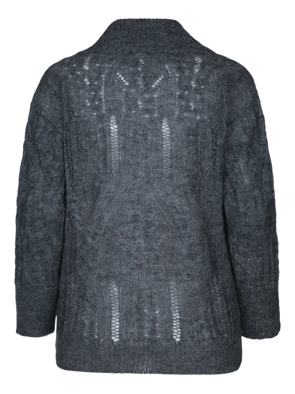 I BLUES V-NECK POINTELLE-KNIT SWEATER